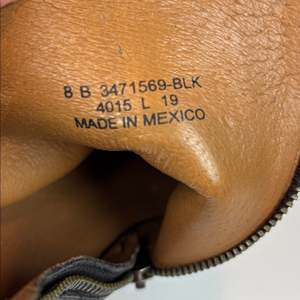 Frye Women's Rosalia Black Leather Ankle Booties Like New - Size 8 B - Picture 8 of 10